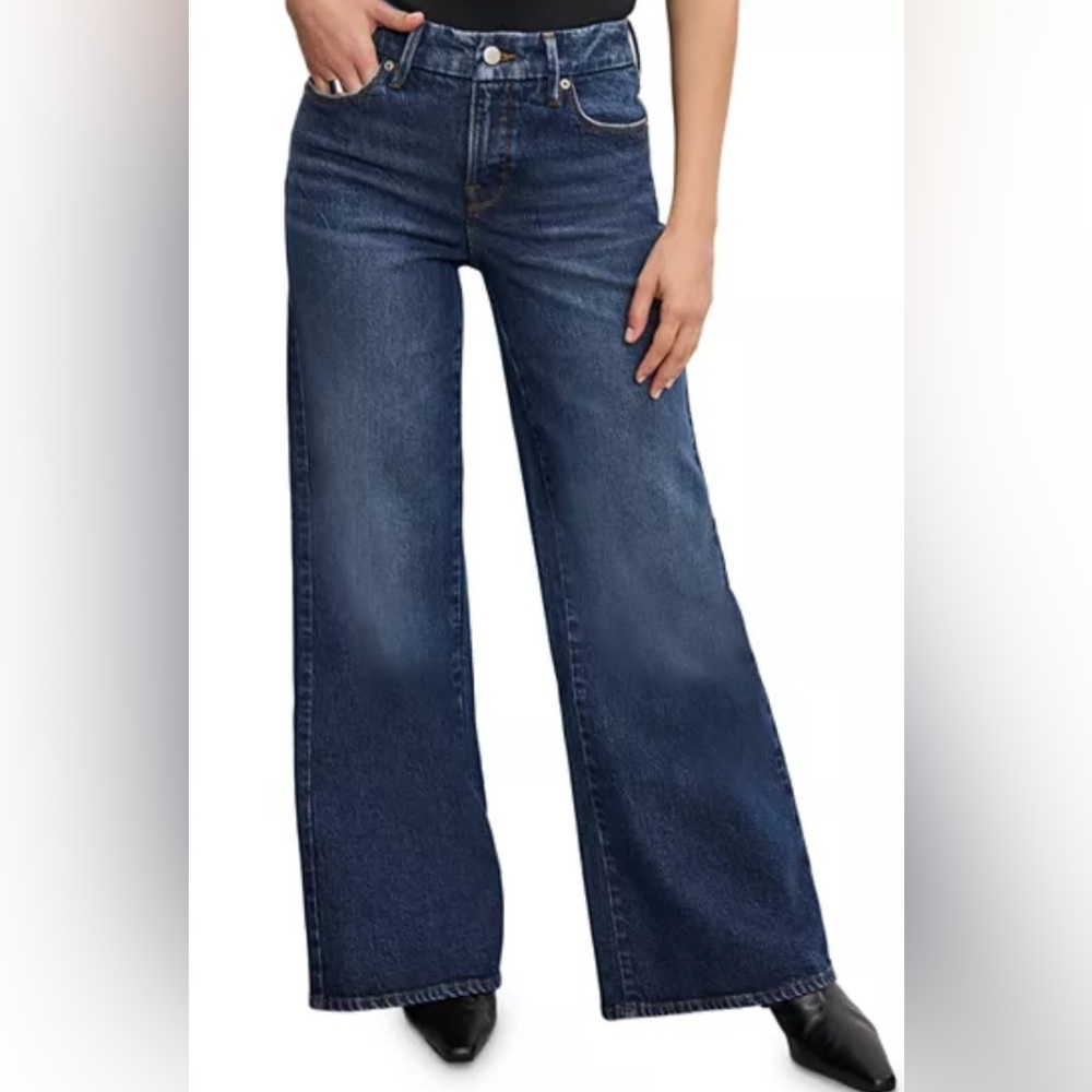 Good American Petite Palazzo Jeans 2 Wide leg